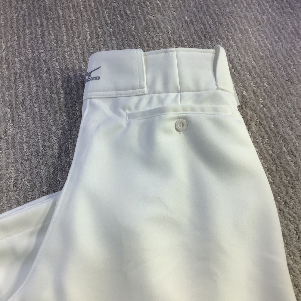 Mizuno Baseball Pants White Red Piping Hemmed Double Knit Adult Size L NWT